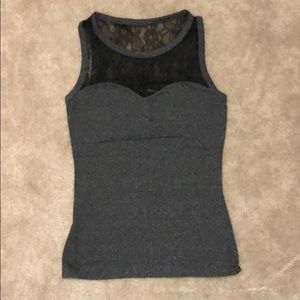 Gray and black dress tank for women